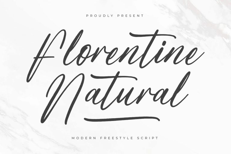 Florentine Natural Modern Freestyle Script