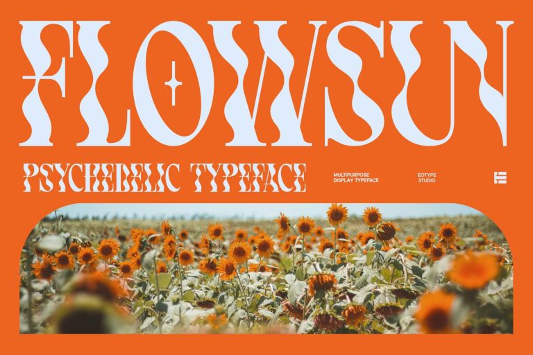 Flowsun | Psychchedelic Serif Font