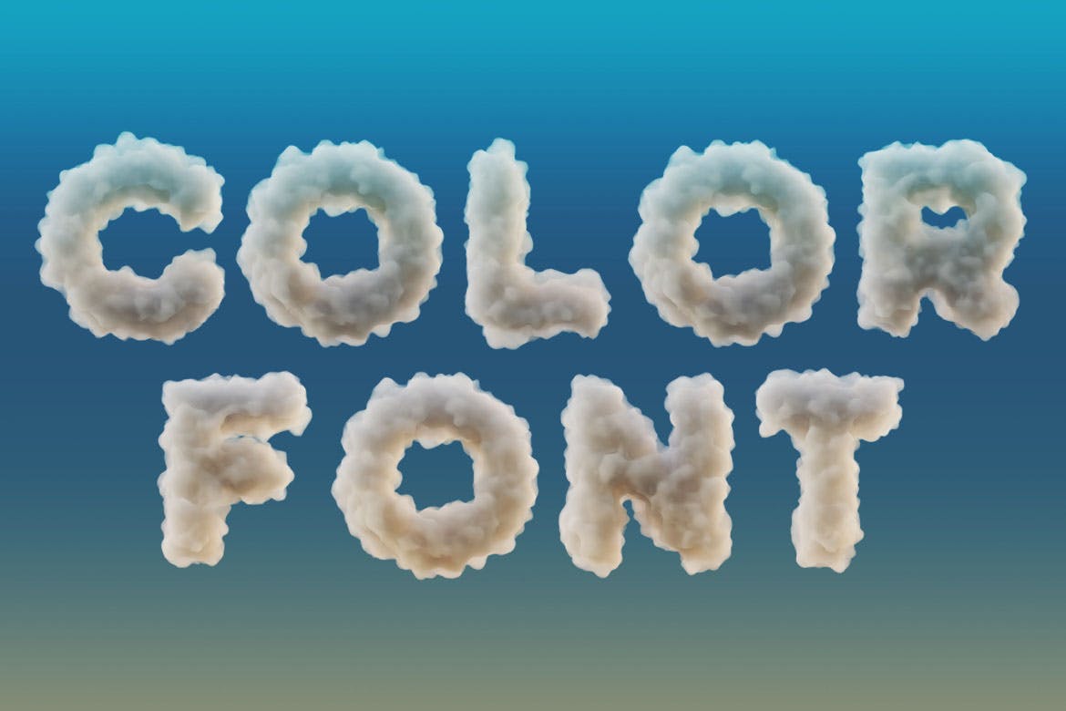 Foam or Clouds – Color SVG Font