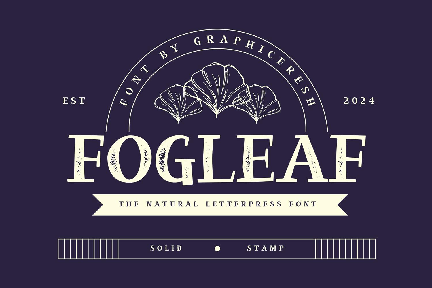 Fogleaf – The Natural Letterpress Font