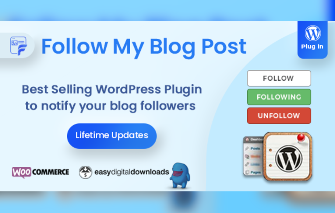 Follow My Blog Post – WordPress / WooCommerce Plugin