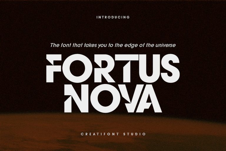 Fortusnova – Futuristic Display Font