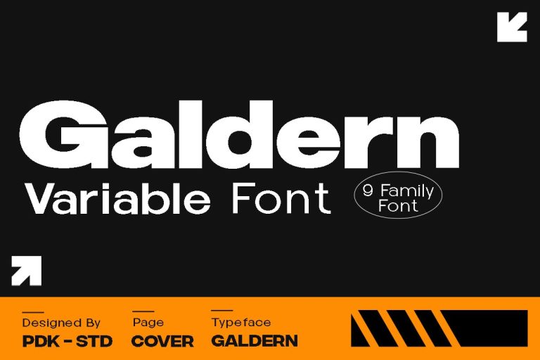 Galdern – Geometric Modern Font