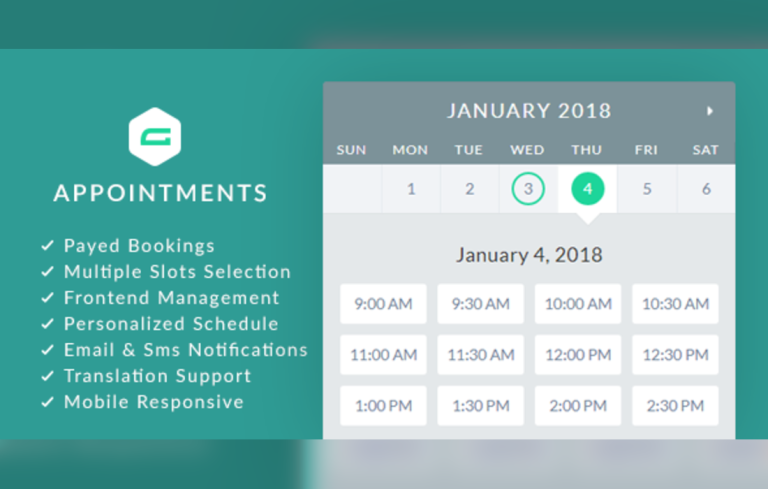 gAppointments – Appointment booking addon for Gravity Forms