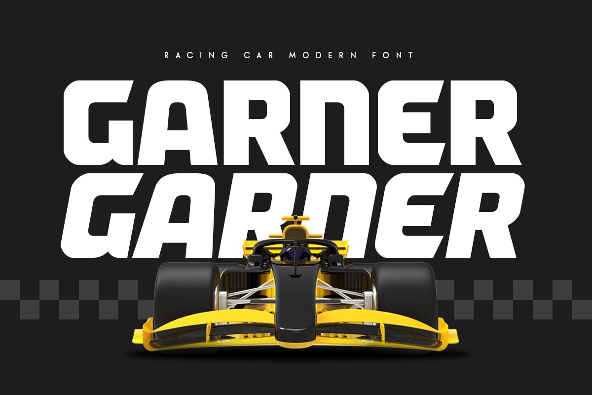 Garner – Racing Car Modern Font