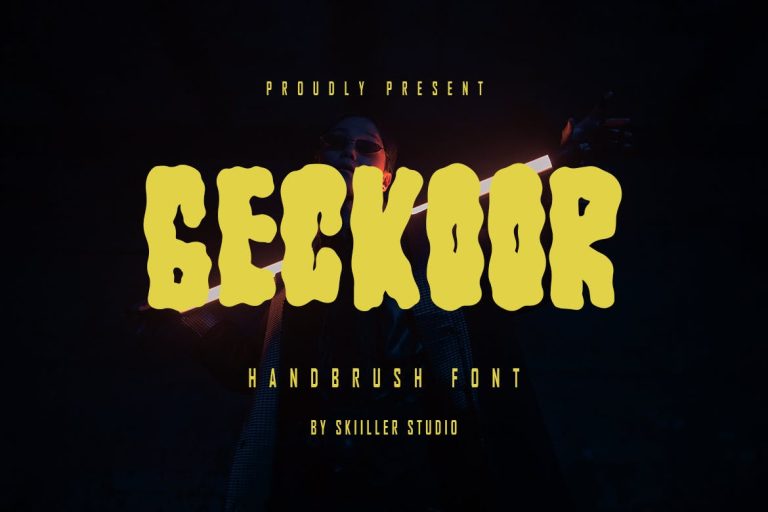 Geckoor – Handbrush Font
