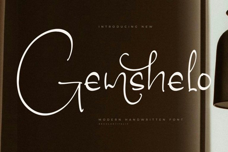 Gemshelo Modern Handwritten Font