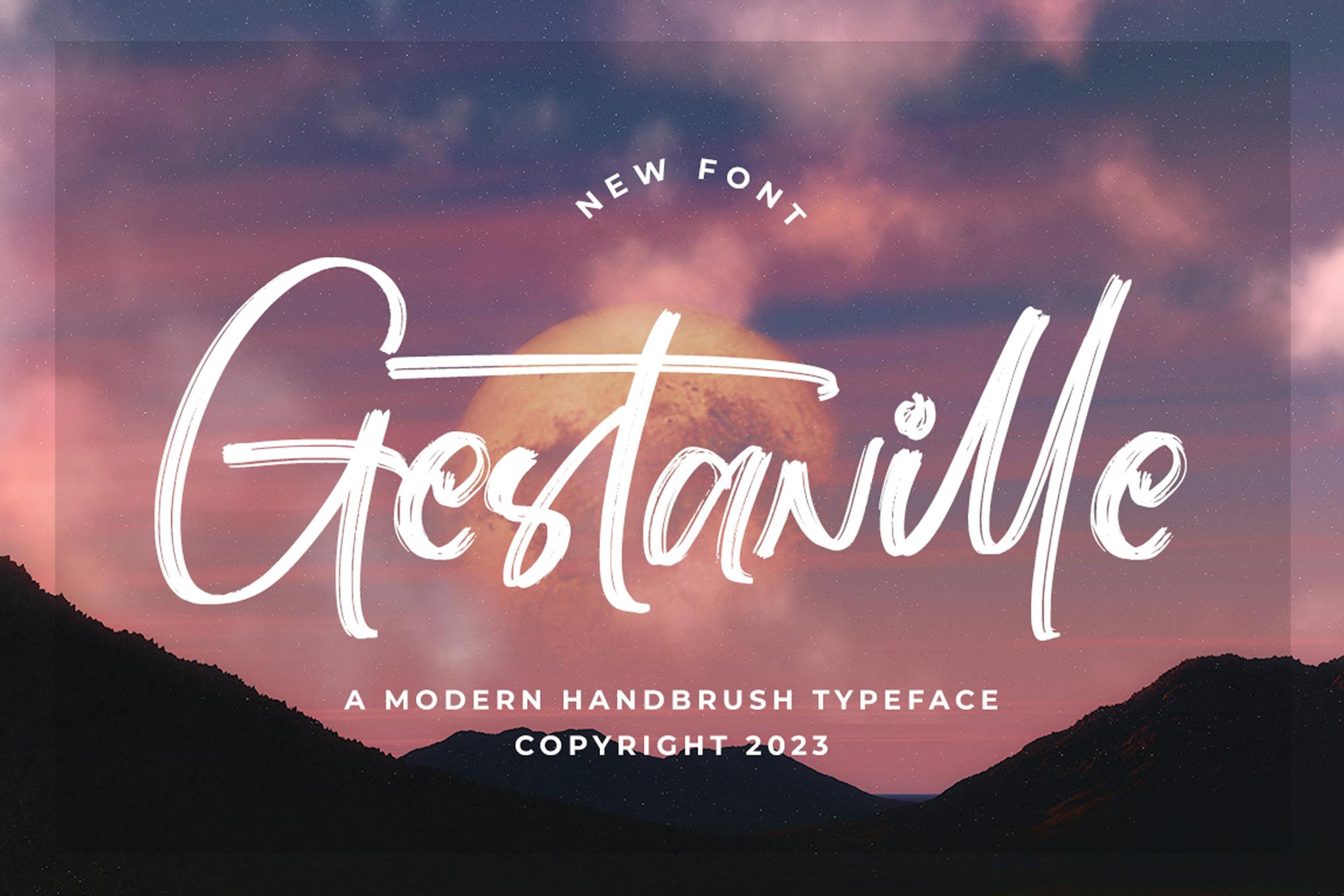 Gestanille – Brush Font