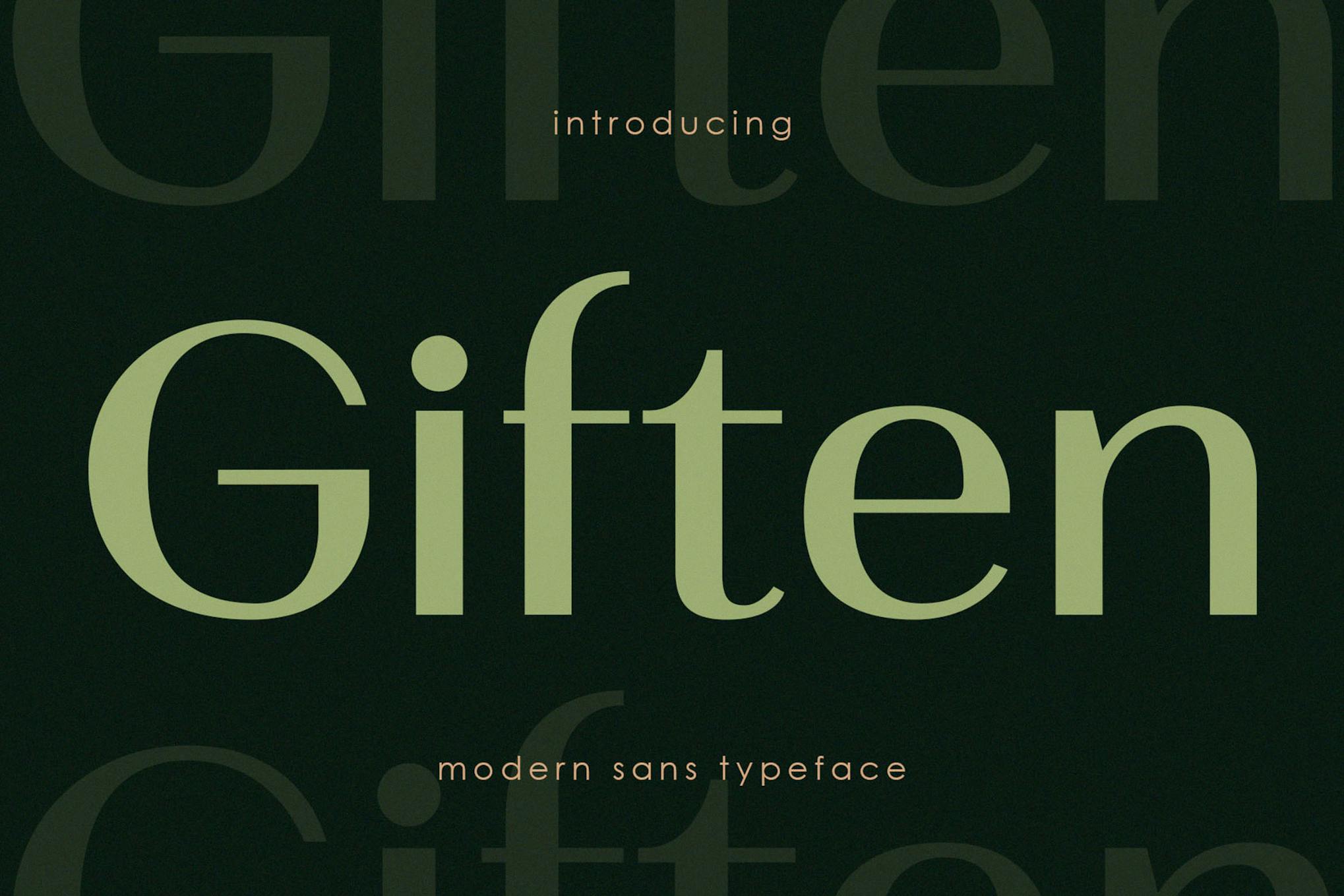 Giften neat future font
