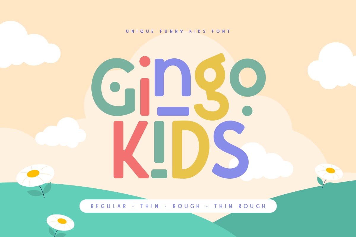 Gingo Kids – Unique Funny Kids Font