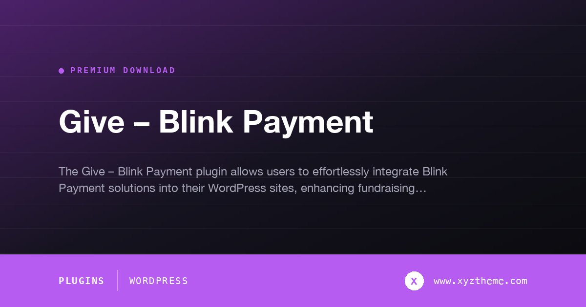 Give – Blink Payment