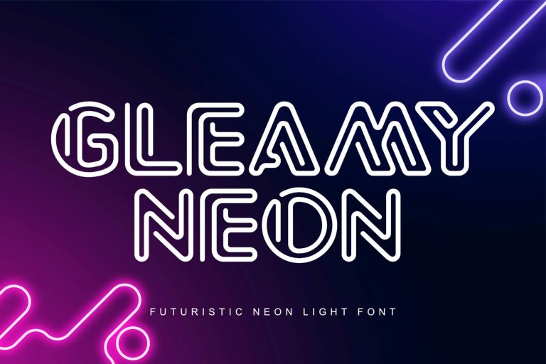 Gleamy Neon – Futuristic Neon Light font