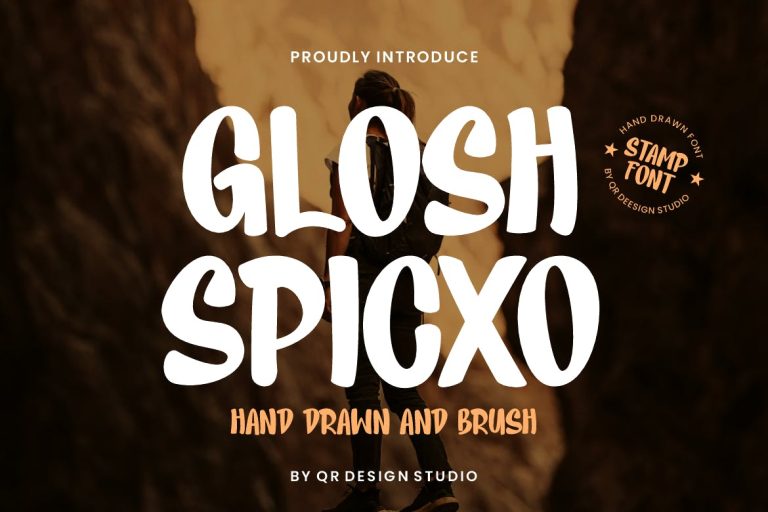 Glosh Spicxo – Marker & Stamp Font