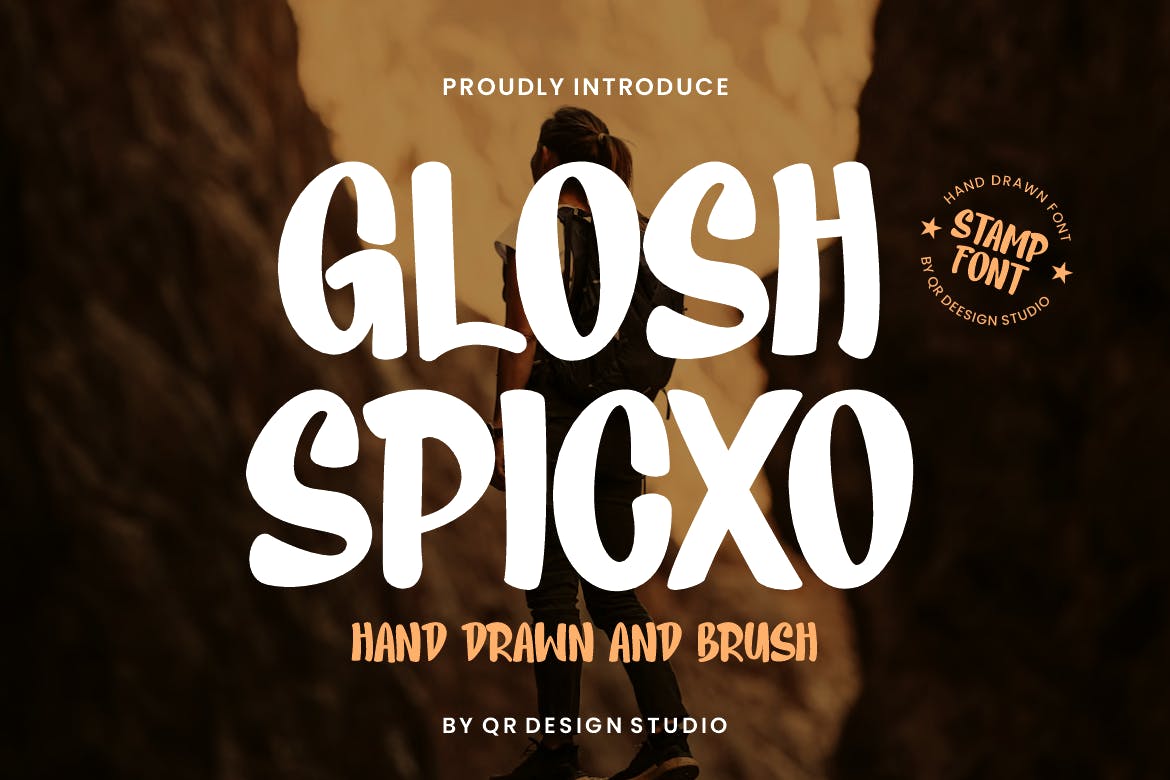 Glosh Spicxo – Marker & Stamp Font