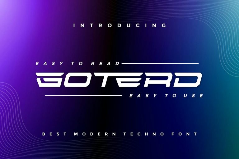 Goterd – Modern Techno Font
