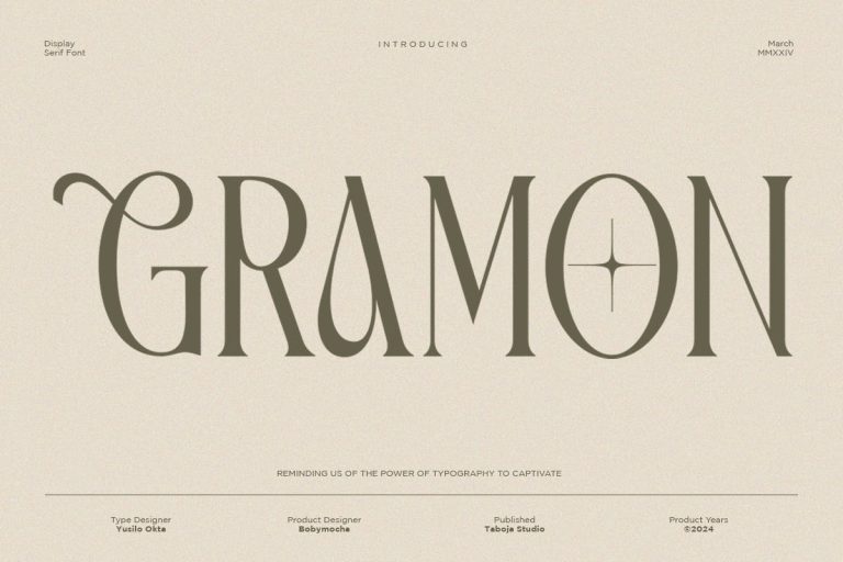 Gramon – Elegant Condensed Display Serif Font