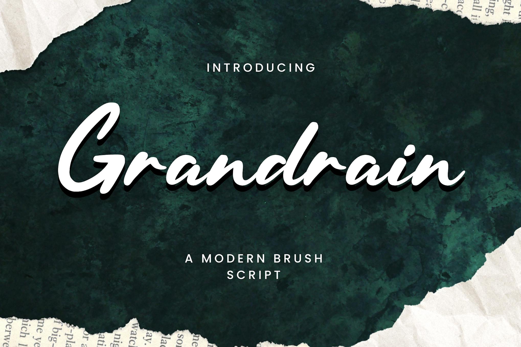 Grandrain – A Modern Brush Script