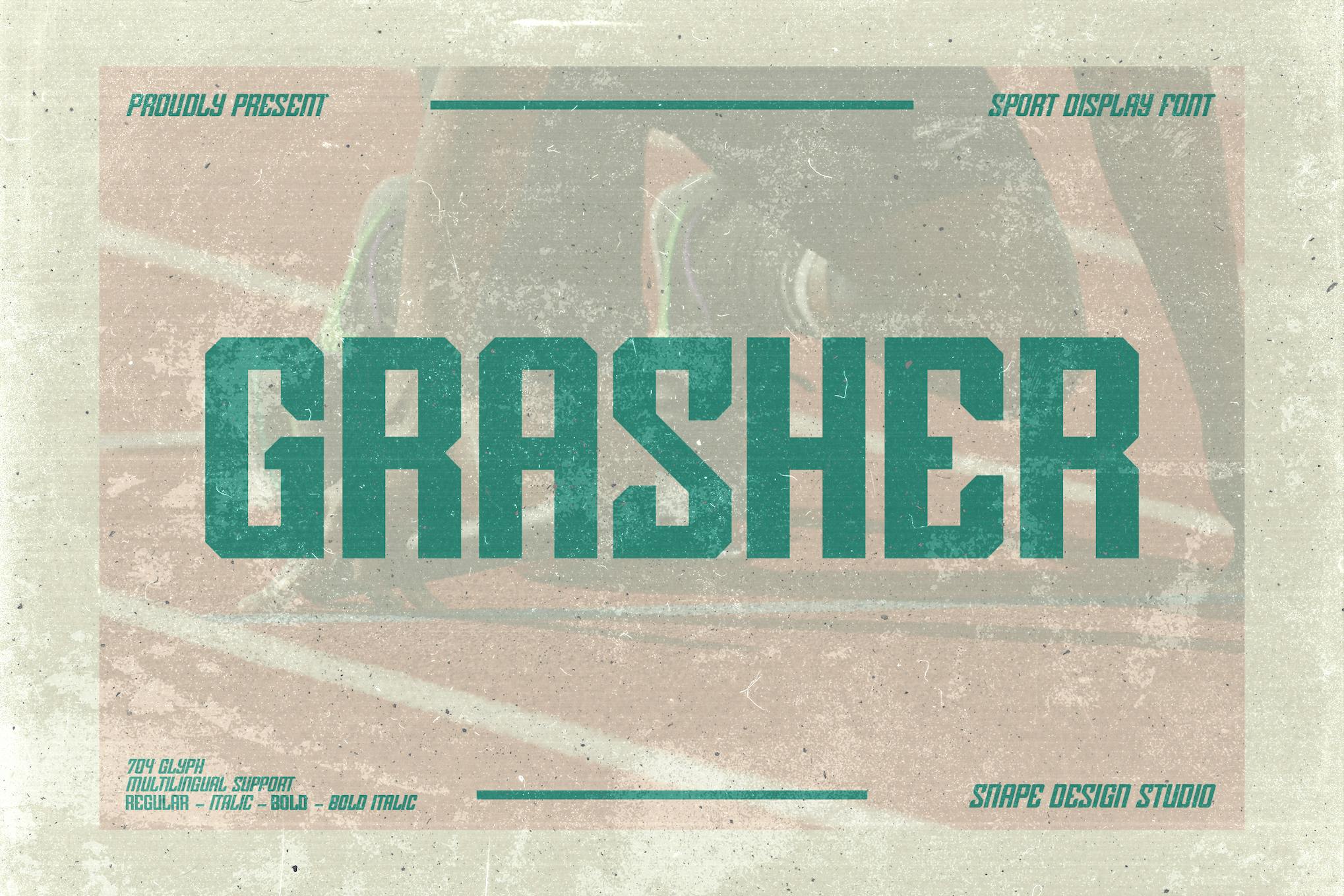 Grasher – Sport Font