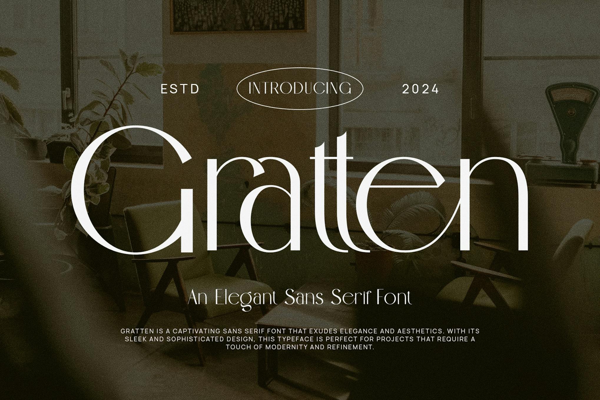 Gratten Elegant Sans Serif Font