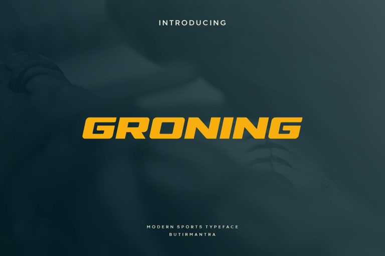 Groning – Sport Font