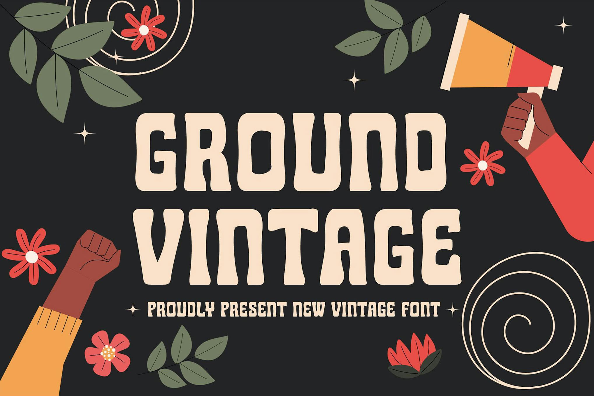 Ground Vintage – Groovy Display Font