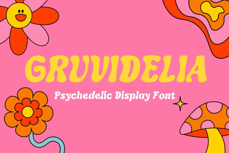 Gruvidelia – Psychedelic Display Font