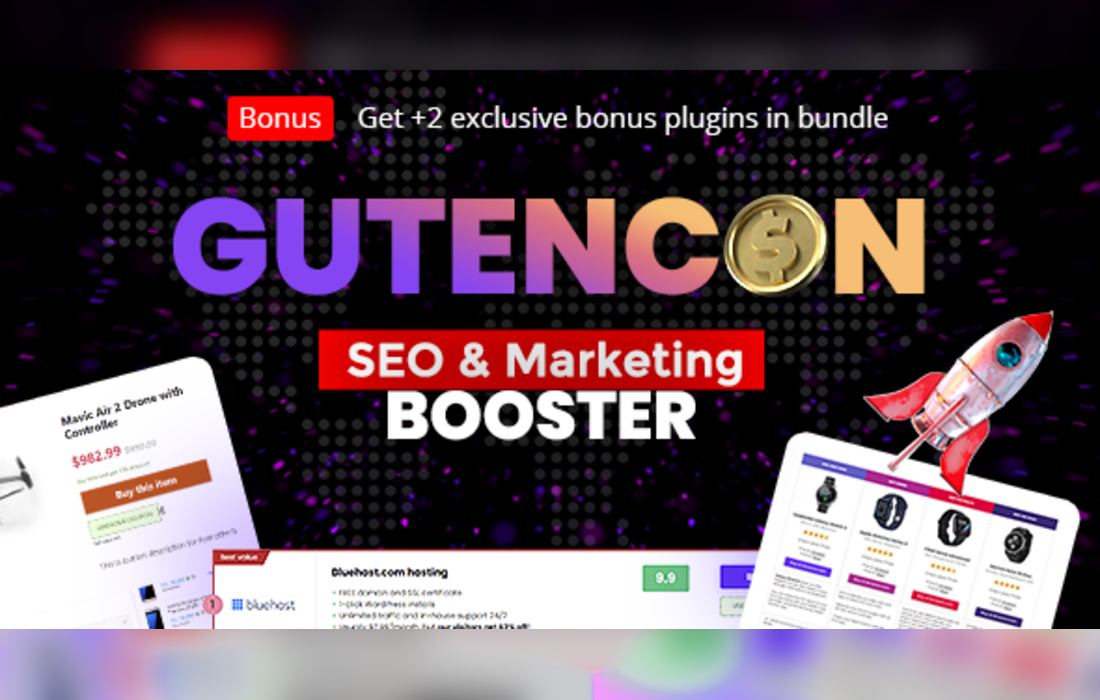 Gutencon – Marketing and SEO Booster, Listing Tables, Review Builder for Gutenberg