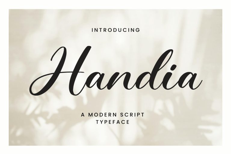 Handia – A Modern Script Typeface