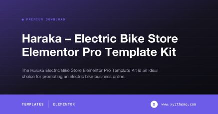 Haraka – Electric Bike Store Elementor Pro Template Kit
