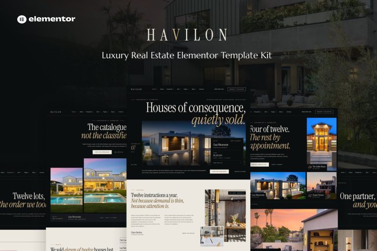 Havilon – Luxury Real Estate Elementor Template Kit