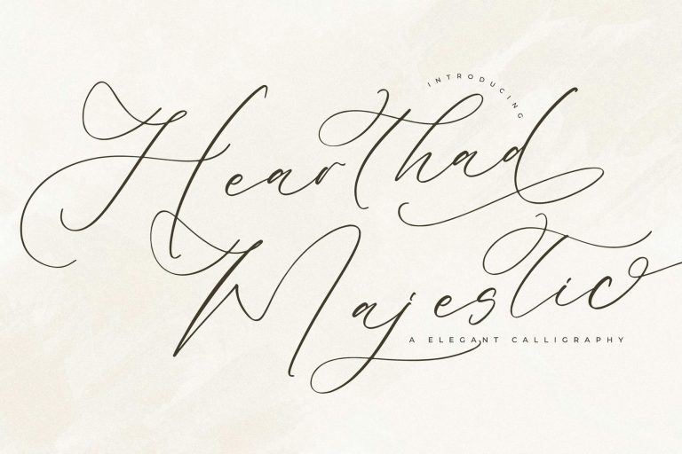 Hearthad Majestic Elegant Calligraphy Font