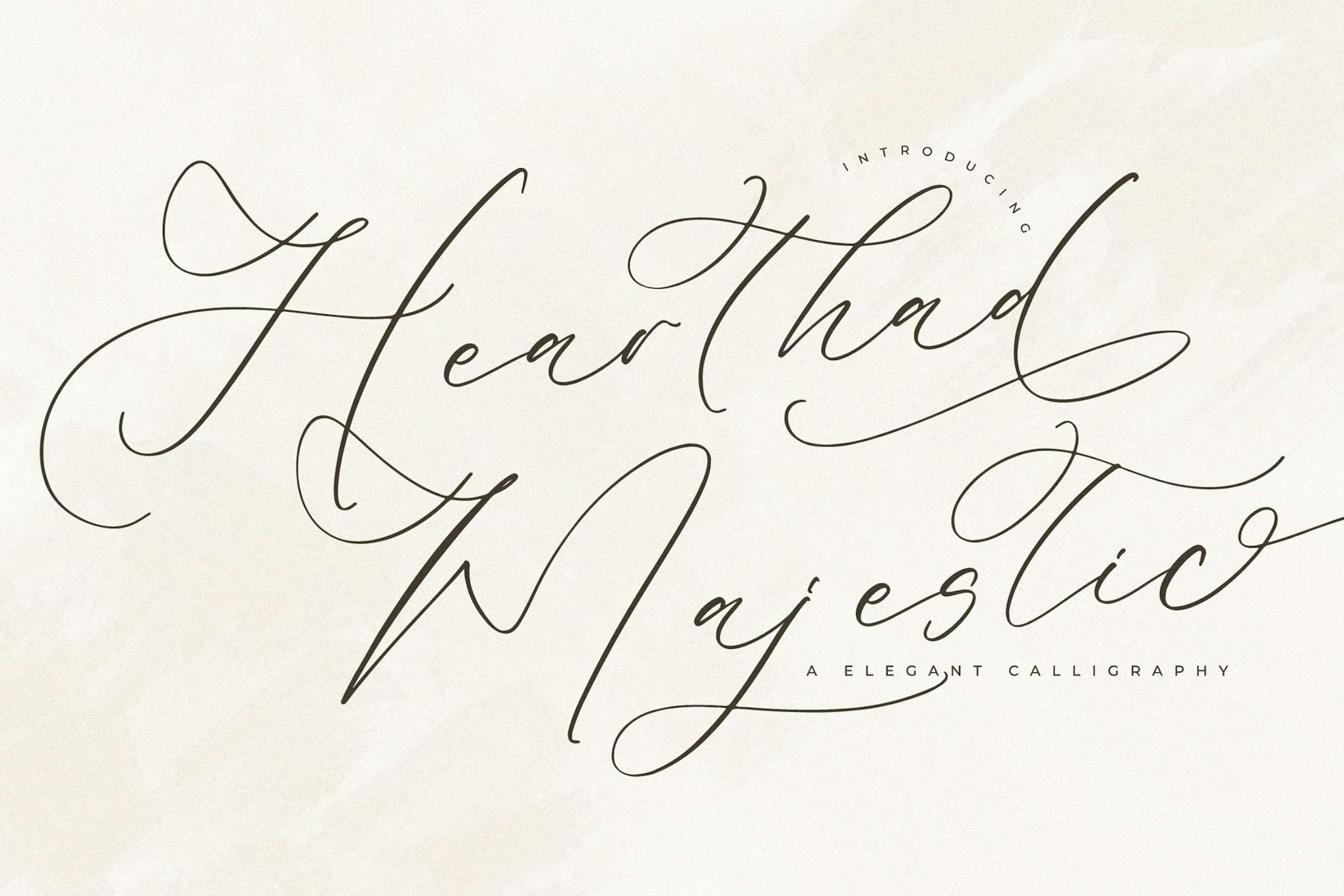 Hearthad Majestic Elegant Calligraphy Font