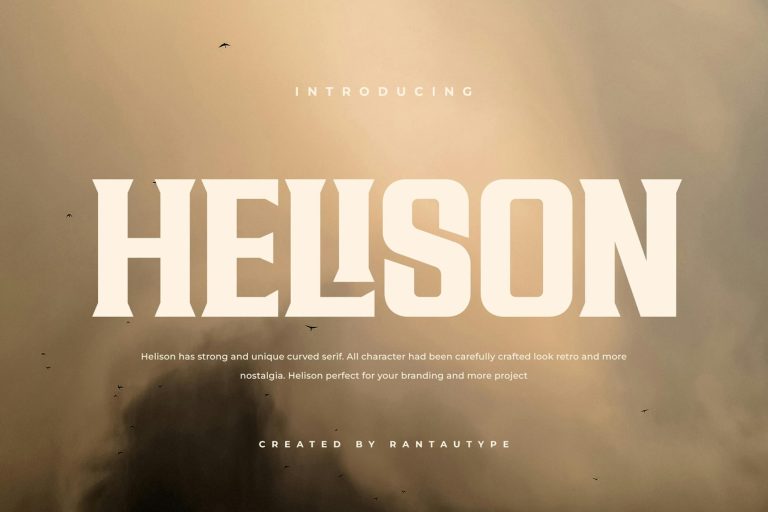 Helison A Unique Strong Serif Font