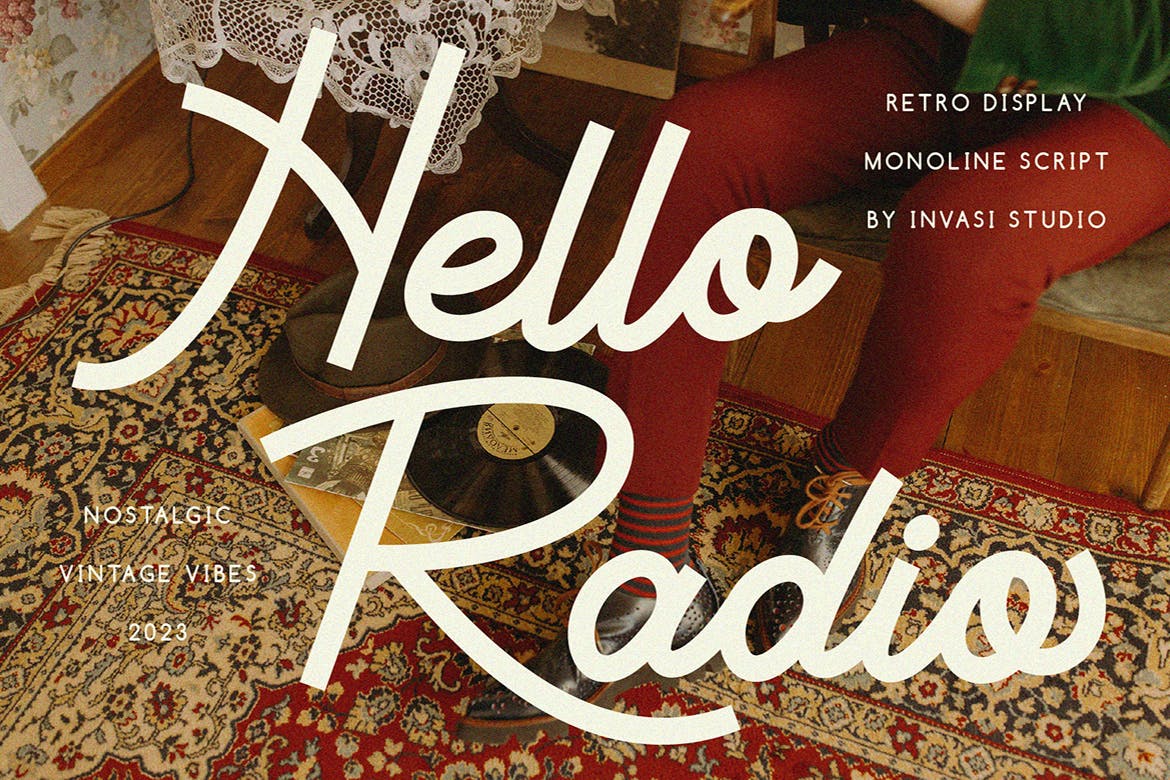 Hello Radio – Vintage Monoline Script