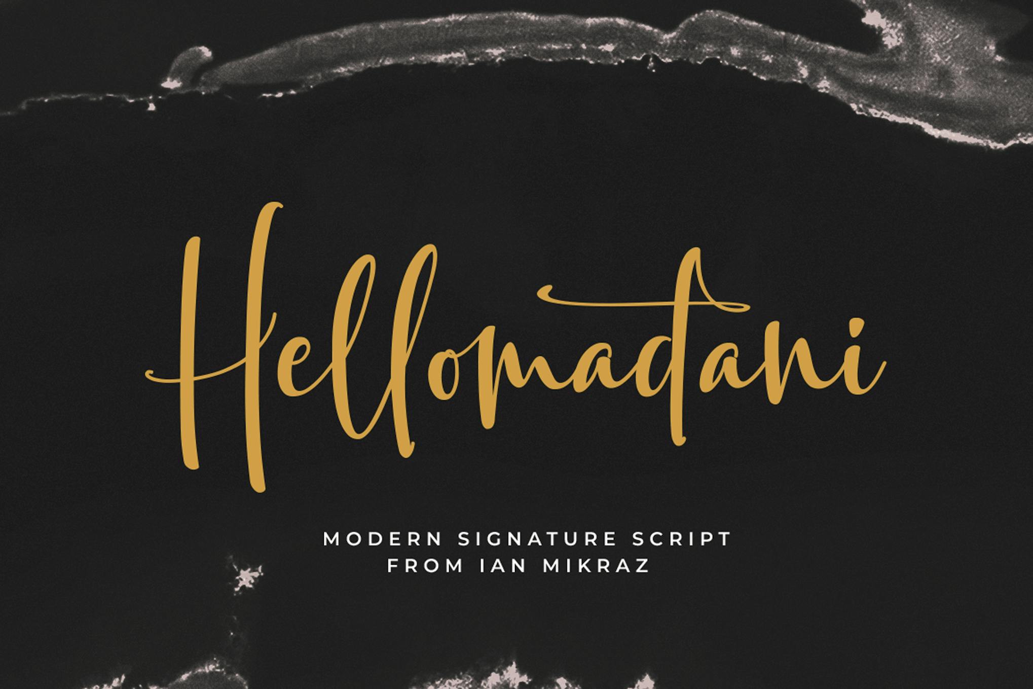 Hellomadani – Modern Signature Script