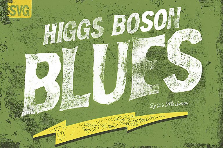 Higgs Boson Blues handmade OpenType SVG color font