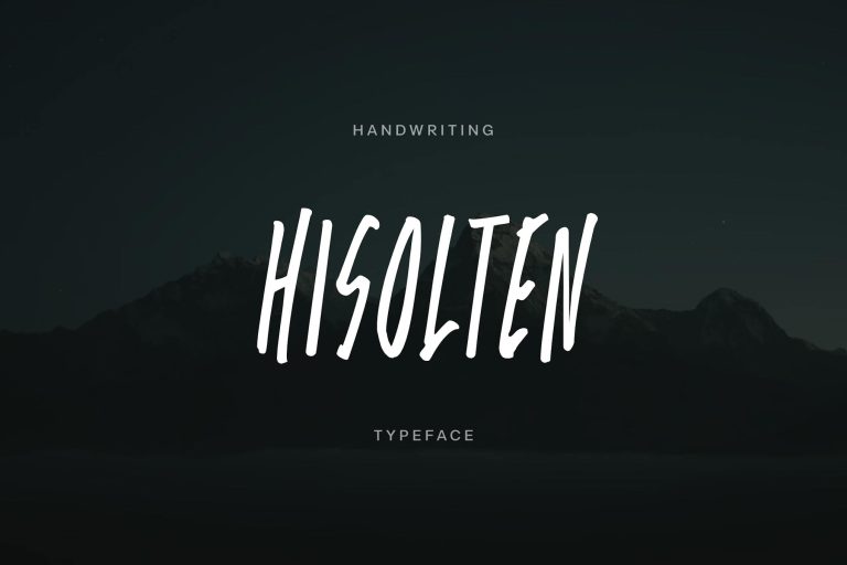 Hisolten – Uppercase Handwriting Typeface