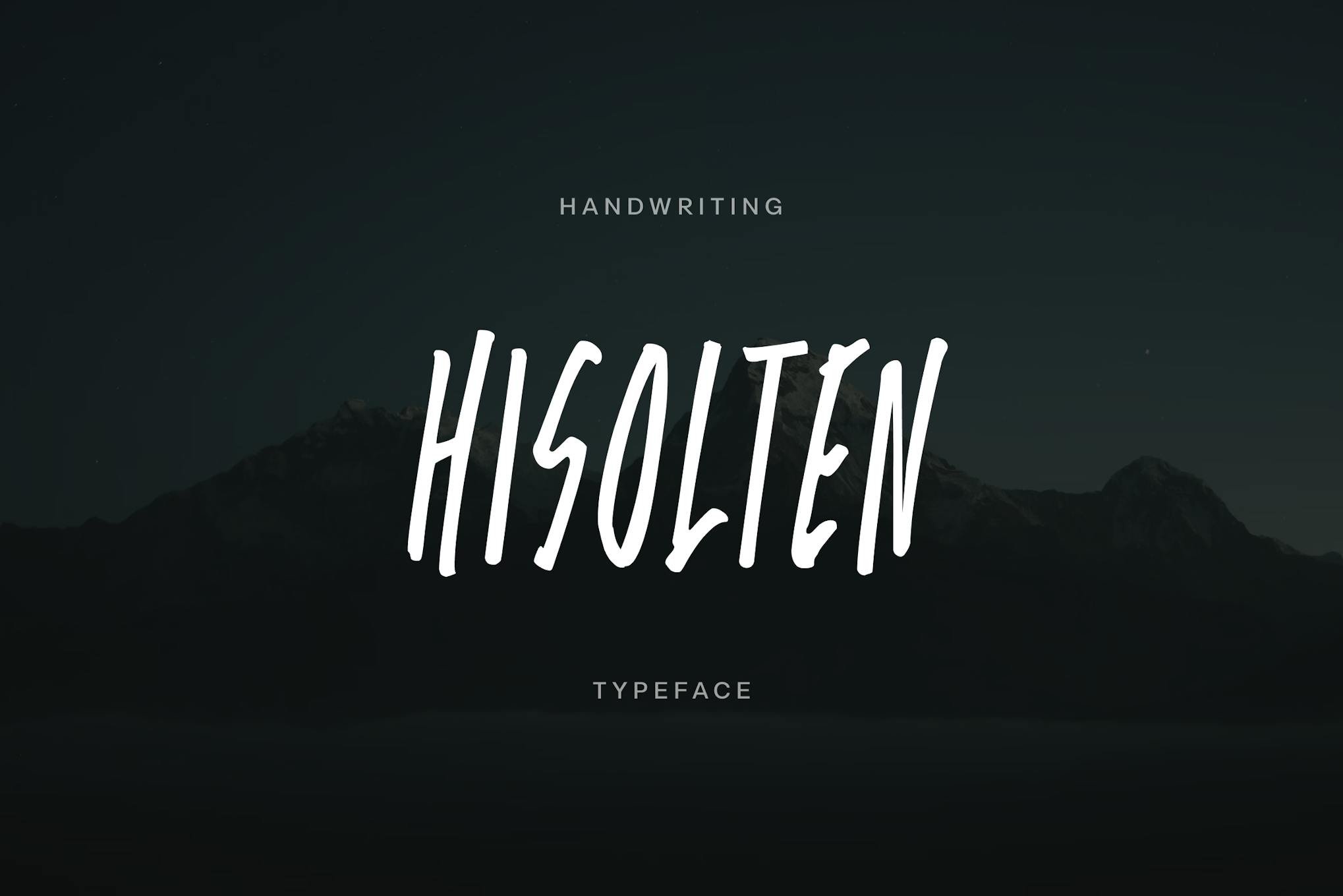 Hisolten – Uppercase Handwriting Typeface