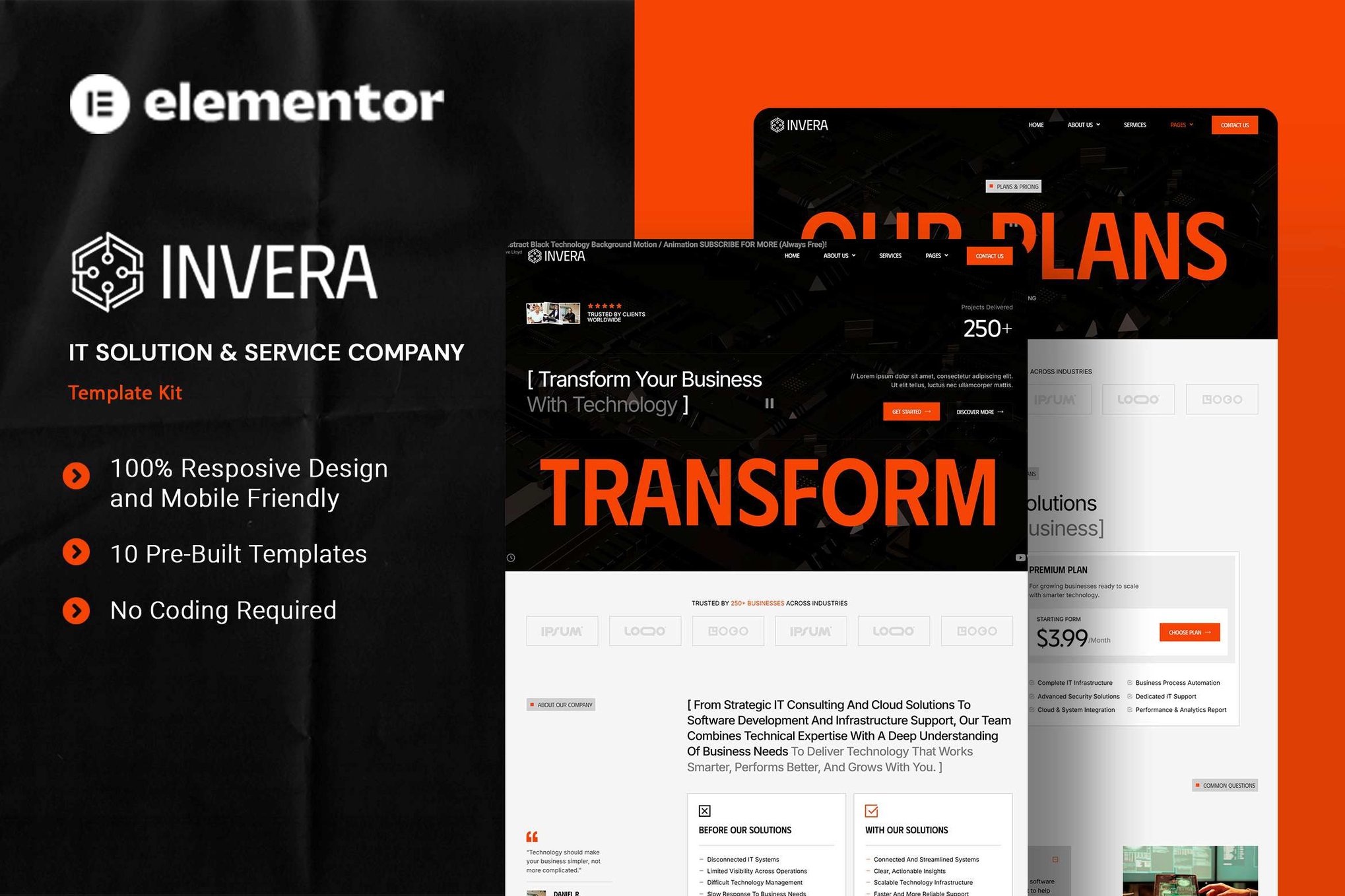 Invera – IT Solution Company Elementor Template Kit