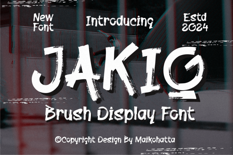 Jakio – Brush Display Font