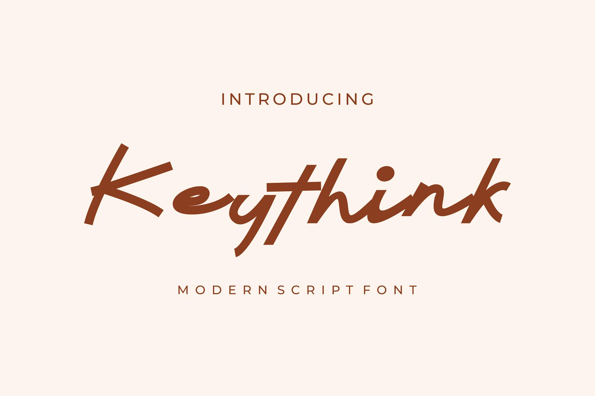 Keythink – Modern Script Font