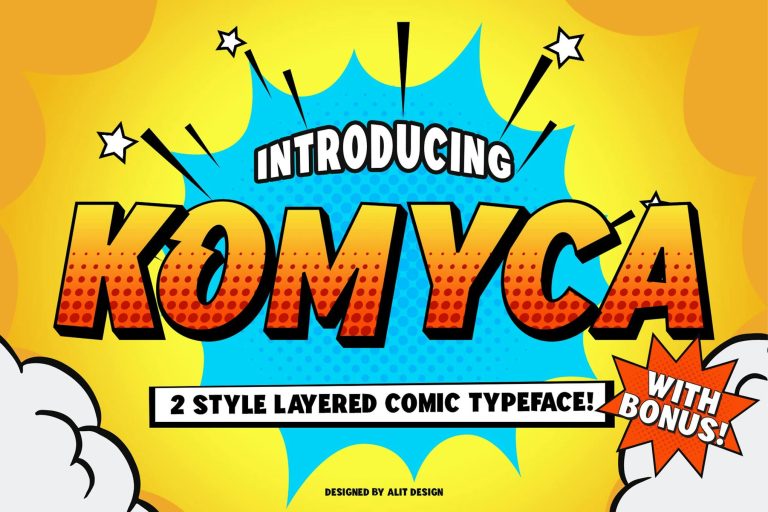 Komyca Layered Comic Typeface