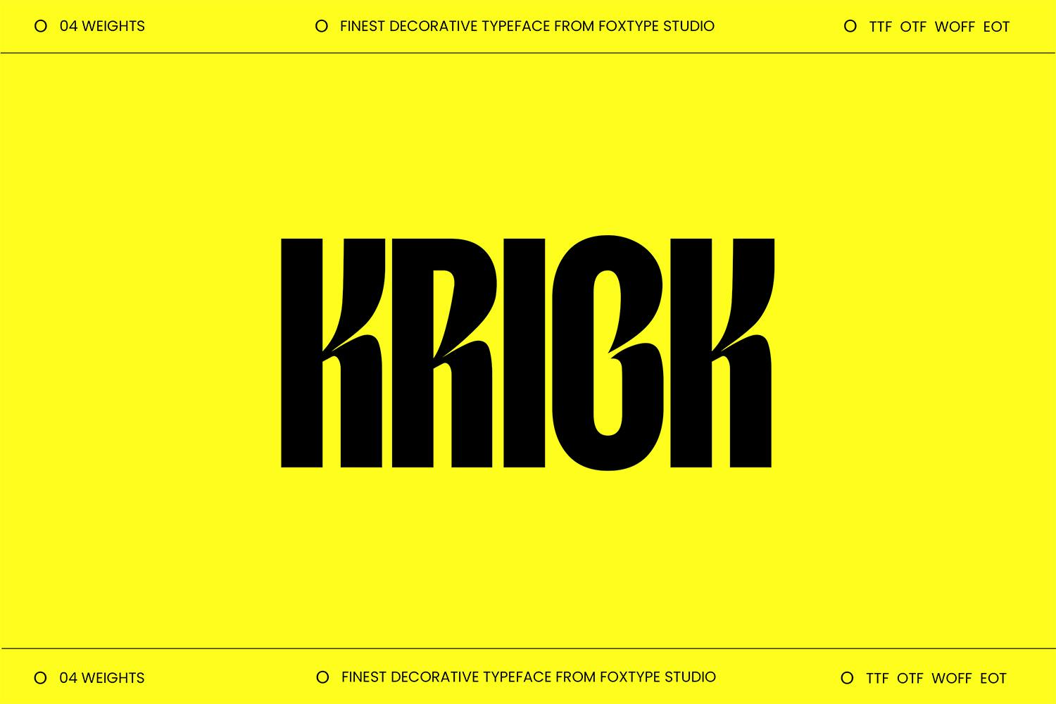 Krick Display Typeface
