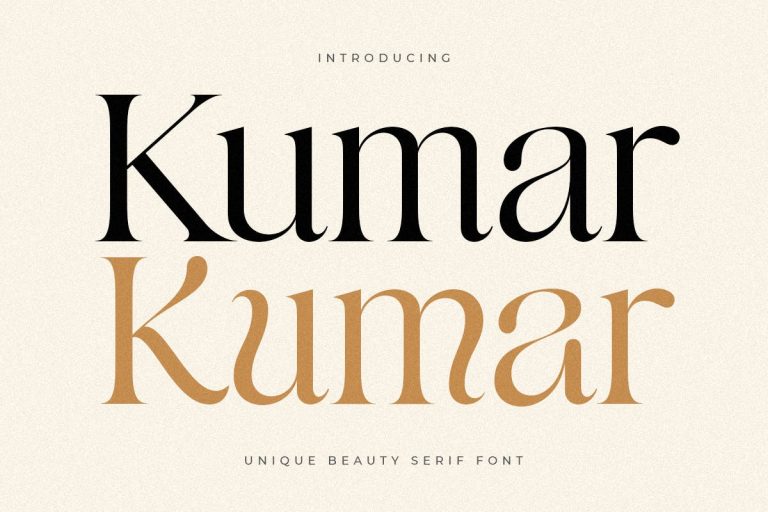 Kumar – Unique Beauty Serif Font