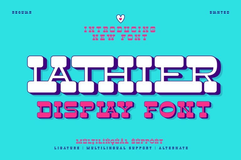 Lathier – Display Font