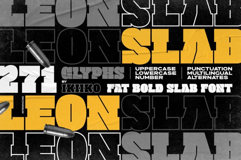 Leon Slab – Fat Bold Slab Font