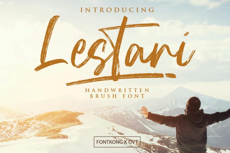 Lestari – Handwritten Brush Font
