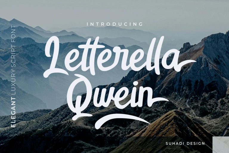 Letterella Qwein Luxury Script Font