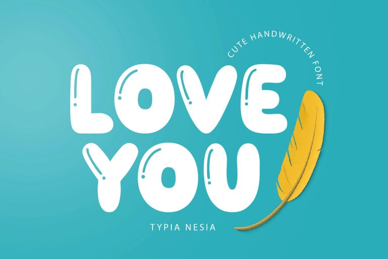 Love You – Funny Cute Balloon font