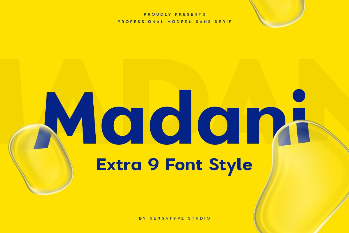 Madani – Professional Modern Sans Serif Family